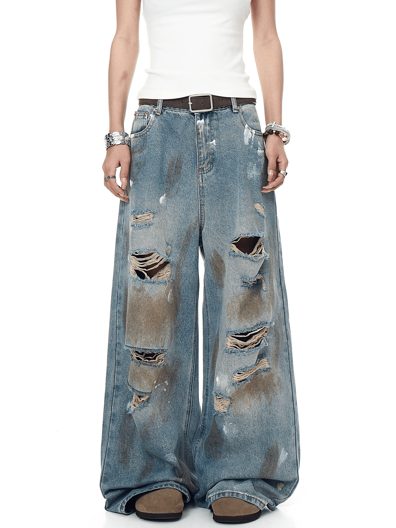 Distressed Paint - Splatter Flared Jeans - COPPING THREADS - CT Select Hauptbild