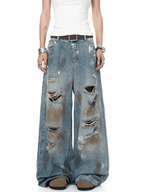 Distressed Paint - Splatter Flared Jeans - COPPING THREADS - CT Select