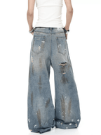Distressed Paint - Splatter Flared Jeans - COPPING THREADS - CT Select