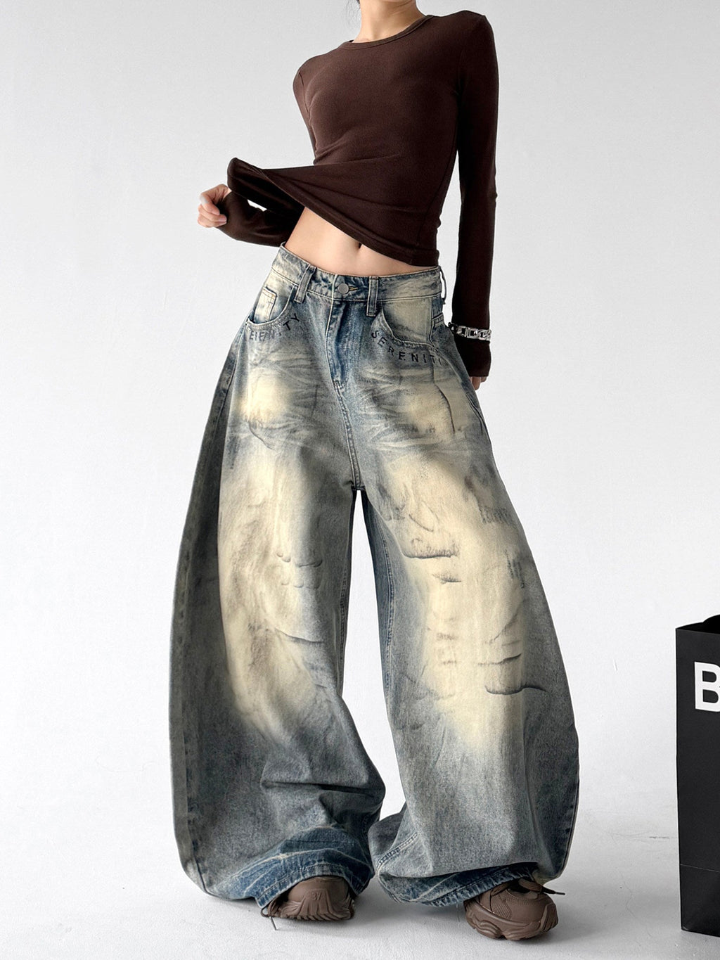 Distressed Panel-Wash Jeans - CT7131 - COPPING THREADS - CT ORIGINALS