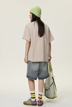 Distressed Straight - Leg Denim Shorts - COPPING THREADS - CATTEE