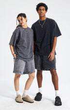 Distressed Wax - Dyed Heavyweight Cotton Shorts - COPPING THREADS - CT Basics