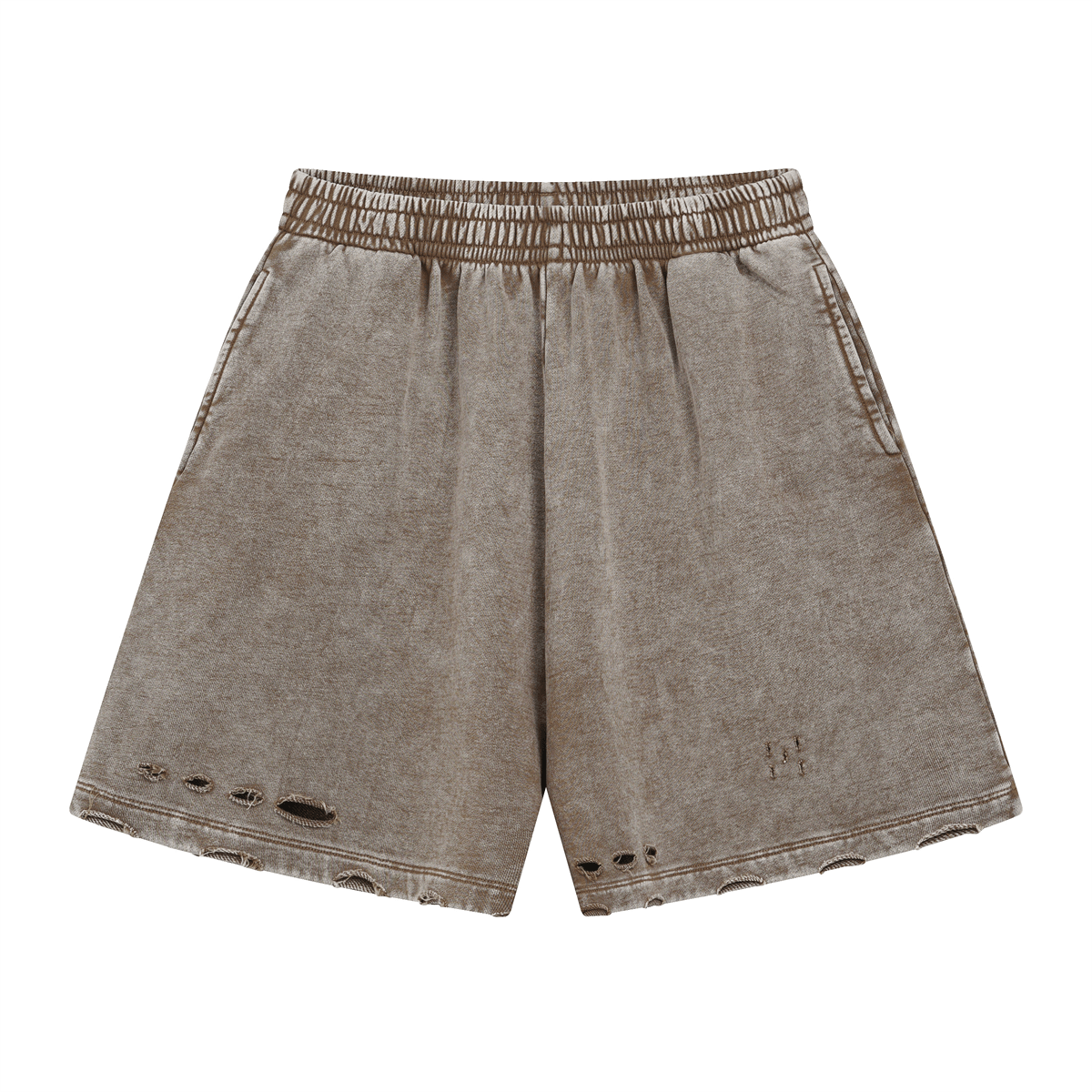 Distressed Wax - Dyed Heavyweight Cotton Shorts - COPPING THREADS - CT Basics