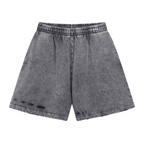 Distressed Wax - Dyed Heavyweight Cotton Shorts - COPPING THREADS - CT Basics