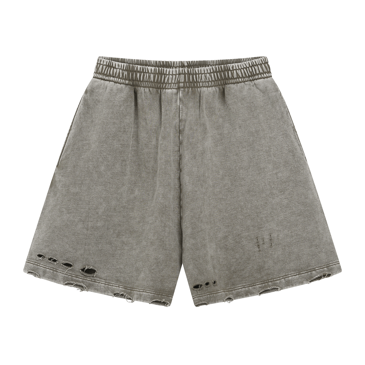 Shorts aus schwerer Baumwolle im Used-Look mit Wachsfärbung Zweitbild