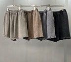 Distressed Wax - Dyed Heavyweight Cotton Shorts - COPPING THREADS - CT Basics