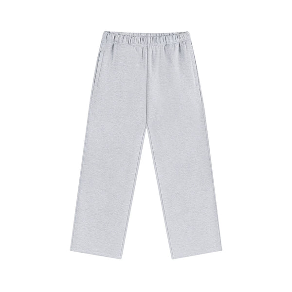 IDLT wide leg sweatpants, heather gray front.