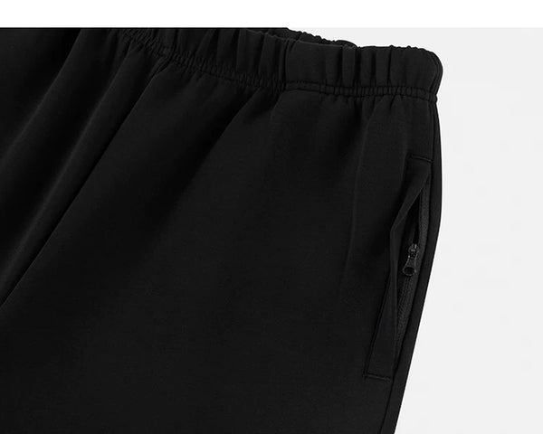 IDLT wide leg sweatpants, black open zipped pocket.