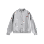 Dog Embroidered Button - Front Sweatshirt Jacket - COPPING THREADS - CATTEE