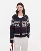 Dog Fair Isle Vintage Knit Cardigan and Skirt Set - COPPING THREADS - CHICISLAND