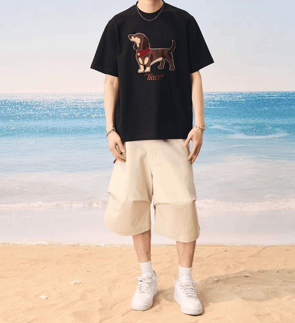 Dog Patch Towel Embroidery Tee - COPPING THREADS - Harsh and Cruel