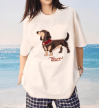 Dog Patch Towel Embroidery Tee - COPPING THREADS - Harsh and Cruel