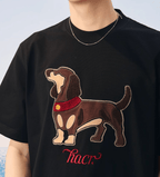 Dog Patch Towel Embroidery Tee - COPPING THREADS - Harsh and Cruel