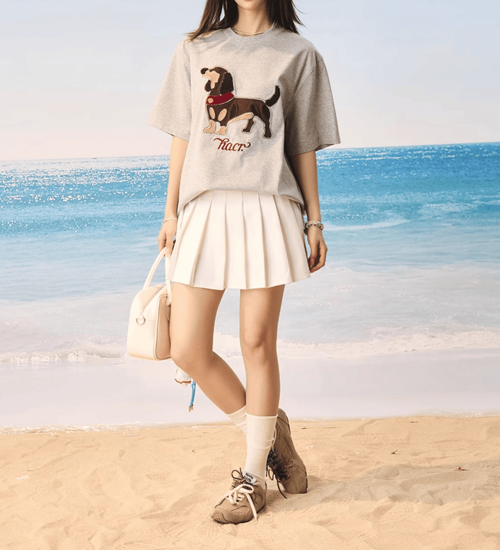 Dog Patch Towel Embroidery Tee - COPPING THREADS - Harsh and Cruel