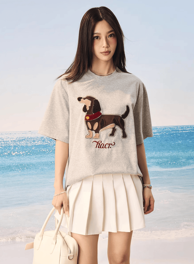Dog Patch Towel Embroidery Tee - COPPING THREADS - Harsh and Cruel Hover Image