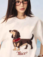 Dog Patch Towel Embroidery Tee - COPPING THREADS - Harsh and Cruel