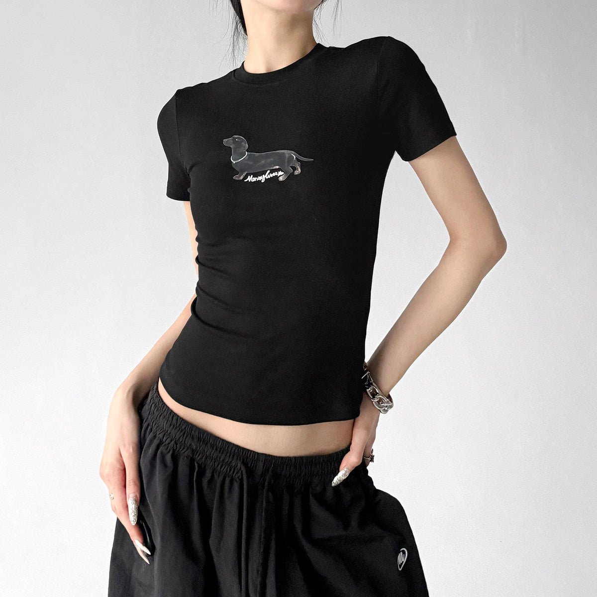Dog-Print Fitted Tee - CT6676 - COPPING THREADS - CT ORIGINALS