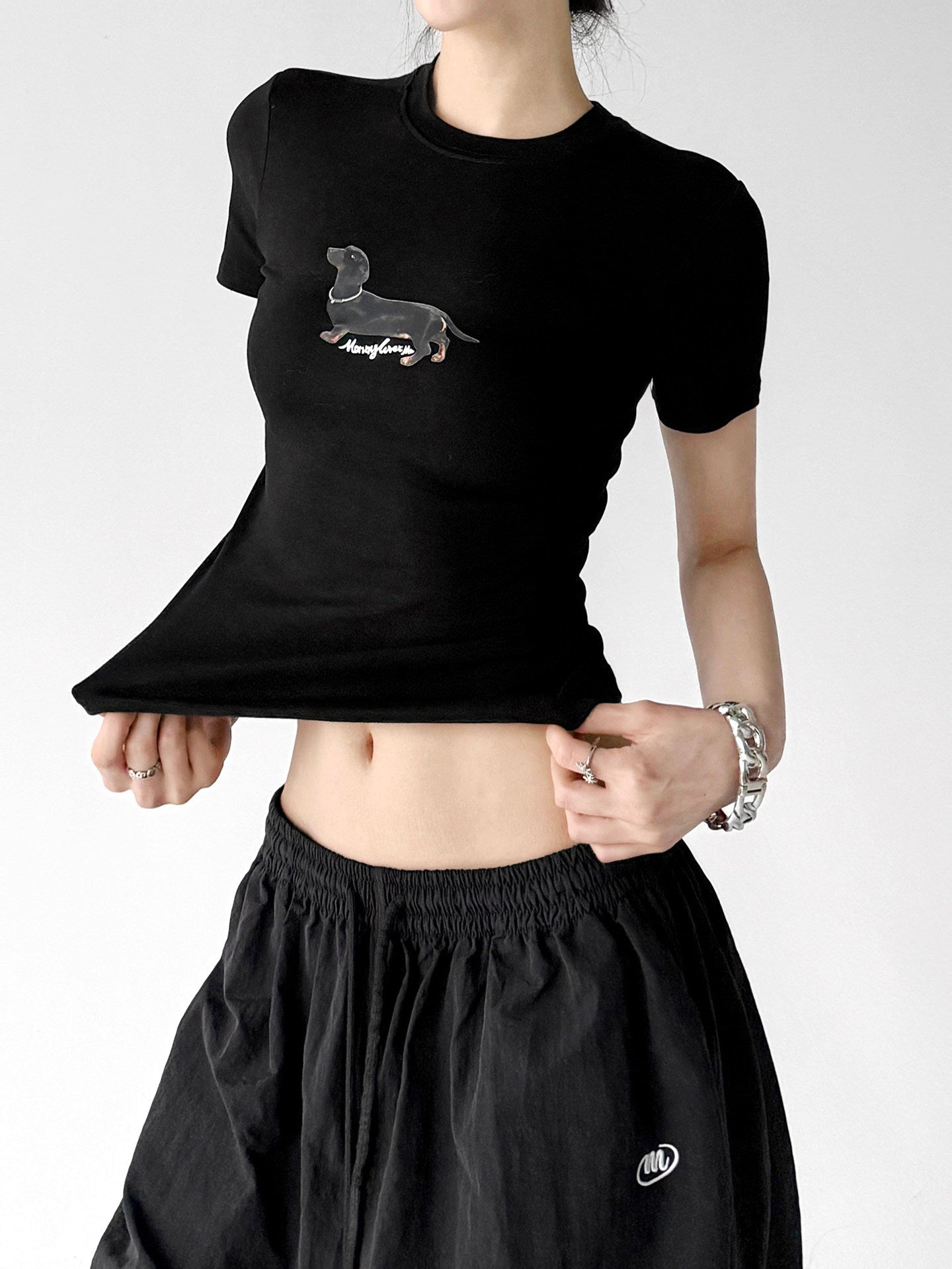 Dog-Print Fitted Tee - CT6676 Zweitbild