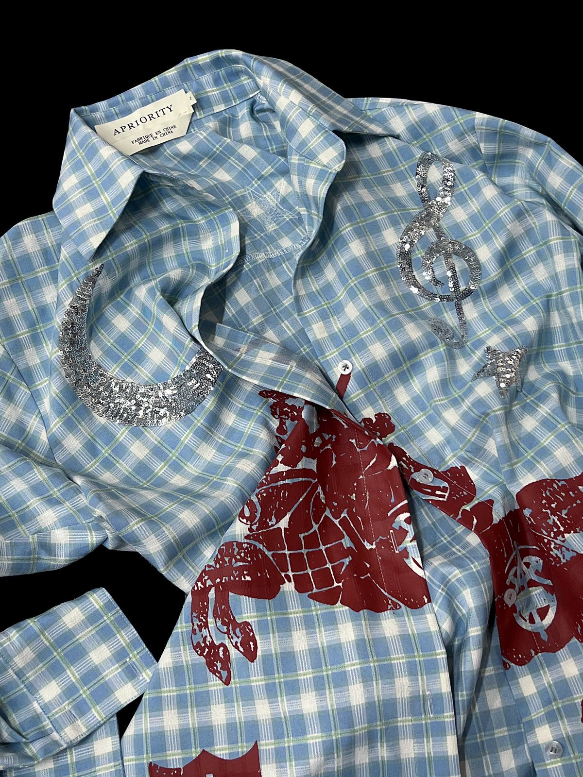 Don Quixote Embroidered Sequin Long Sleeve T-Shirt - COPPING THREADS - APRIORITY