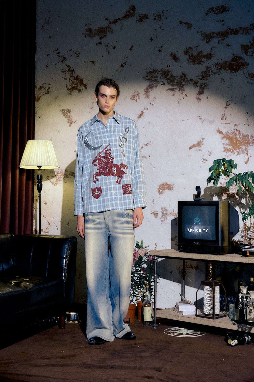 Don Quixote Embroidered Sequin Long Sleeve T-Shirt - COPPING THREADS - APRIORITY