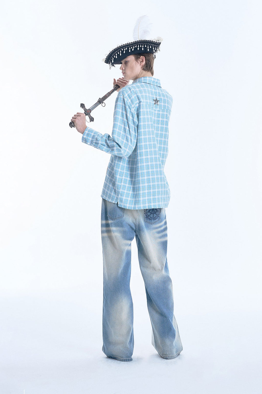 Don Quixote Embroidered Sequin Long Sleeve T-Shirt - COPPING THREADS - APRIORITY