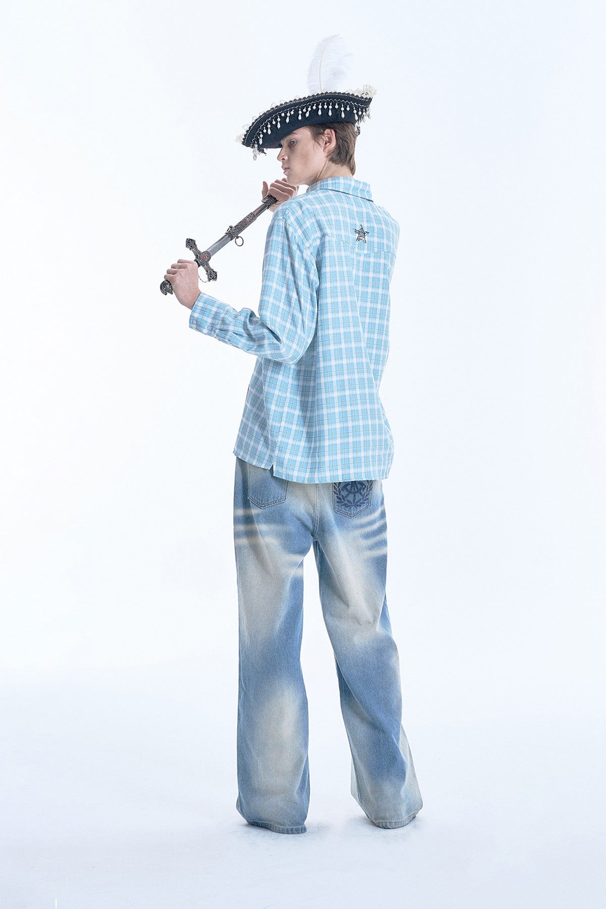 Don Quixote Embroidered Sequin Long Sleeve T-Shirt - COPPING THREADS - APRIORITY