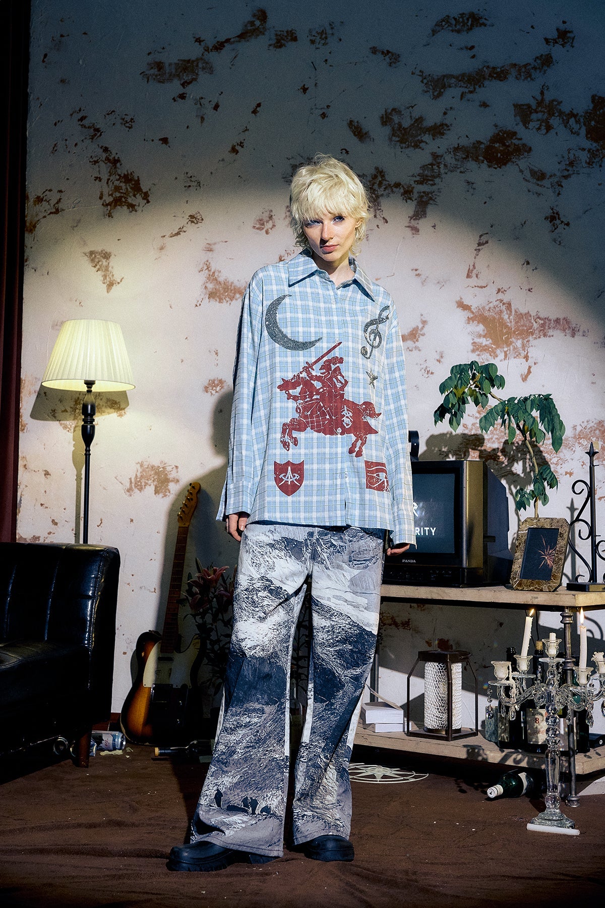 Don Quixote Embroidered Sequin Long Sleeve T-Shirt - COPPING THREADS - APRIORITY