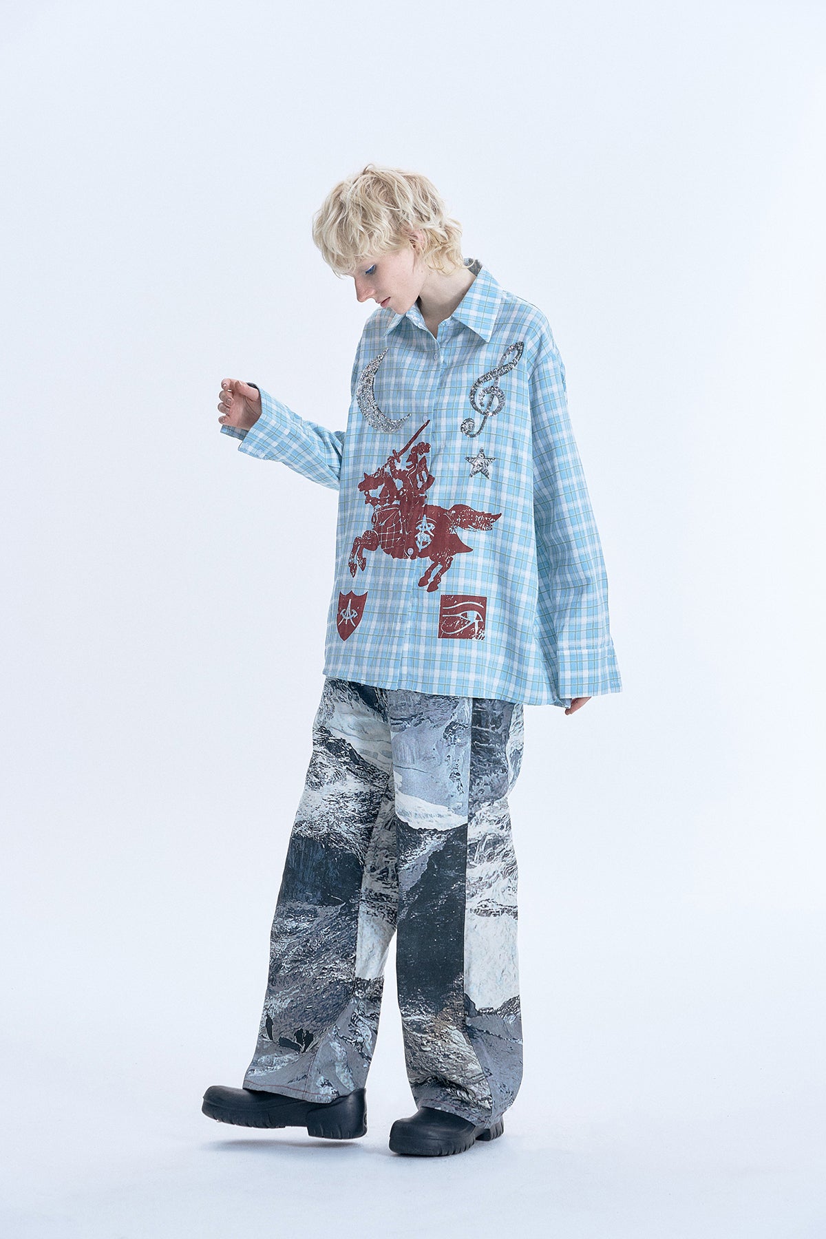 Don Quixote Embroidered Sequin Long Sleeve T-Shirt - COPPING THREADS - APRIORITY