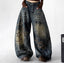 Doodle-Print Wide-Leg Jeans - COPPING THREADS - CT ORIGINALS