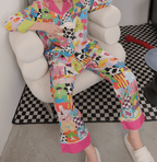 Dopamine Cartoon Ice Silk Pajama Set - COPPING THREADS - CT Dreamscape