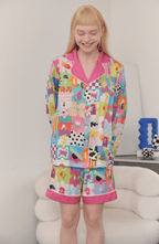 Dopamine Cartoon Ice Silk Pajama Set - COPPING THREADS - CT Dreamscape