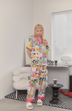 Dopamine Cartoon Ice Silk Pajama Set - COPPING THREADS - CT Dreamscape
