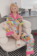 Dopamine Cartoon Ice Silk Pajama Set - COPPING THREADS - CT Dreamscape