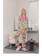 Dopamine Cartoon Ice Silk Pajama Set - COPPING THREADS - CT Dreamscape