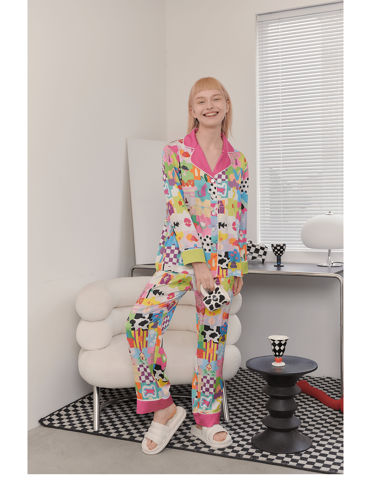 Dopamine Cartoon Ice Silk Pajama Set - COPPING THREADS - CT Dreamscape