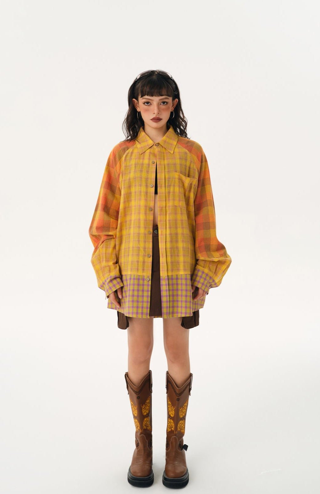 Dopamine Patchwork Plaid Shirt - COPPING THREADS - CHICISLAND
