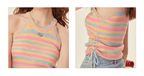 Dopamine Rainbow Knit Halter Top - COPPING THREADS - Girly Fancy