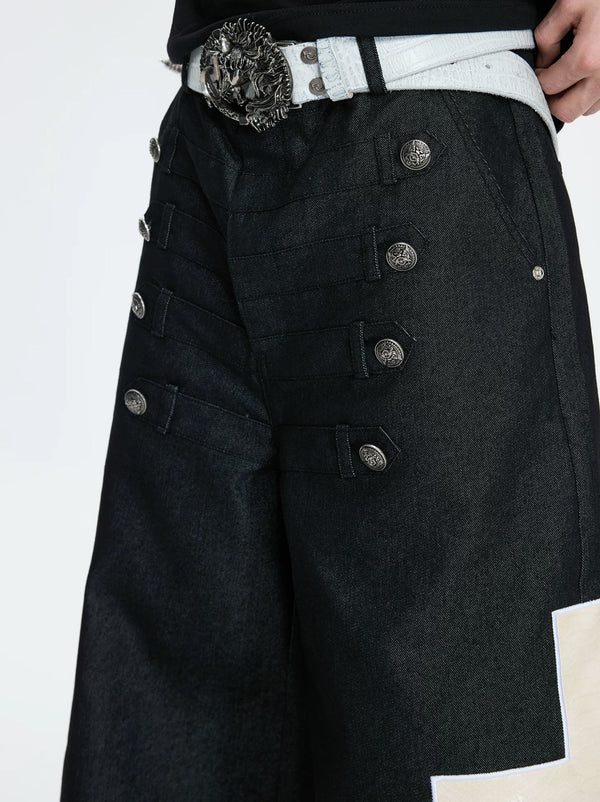 Double-Breasted Contrast-Collar Polo Set - COPPING THREADS - Argue Culture