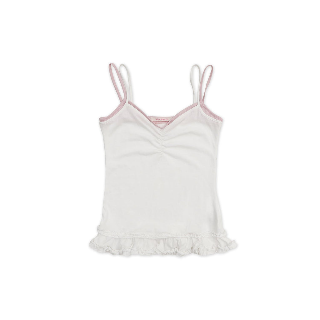 Double - layered Ruffle Camisole - COPPING THREADS - MOROMORO