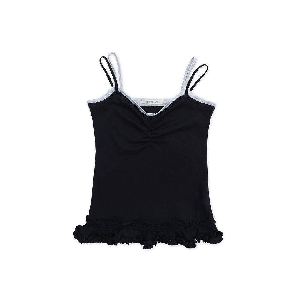 Double - layered Ruffle Camisole - COPPING THREADS - MOROMORO