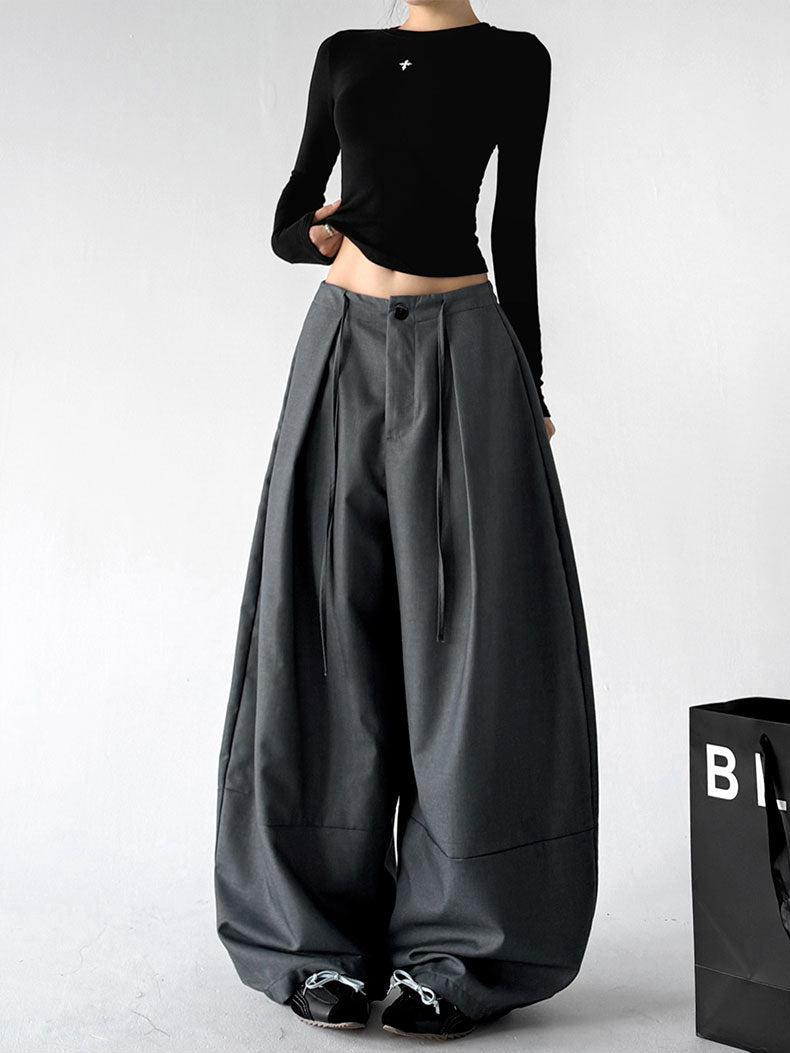 Double-Pleat Balloon Pants - CT236 Secondary image