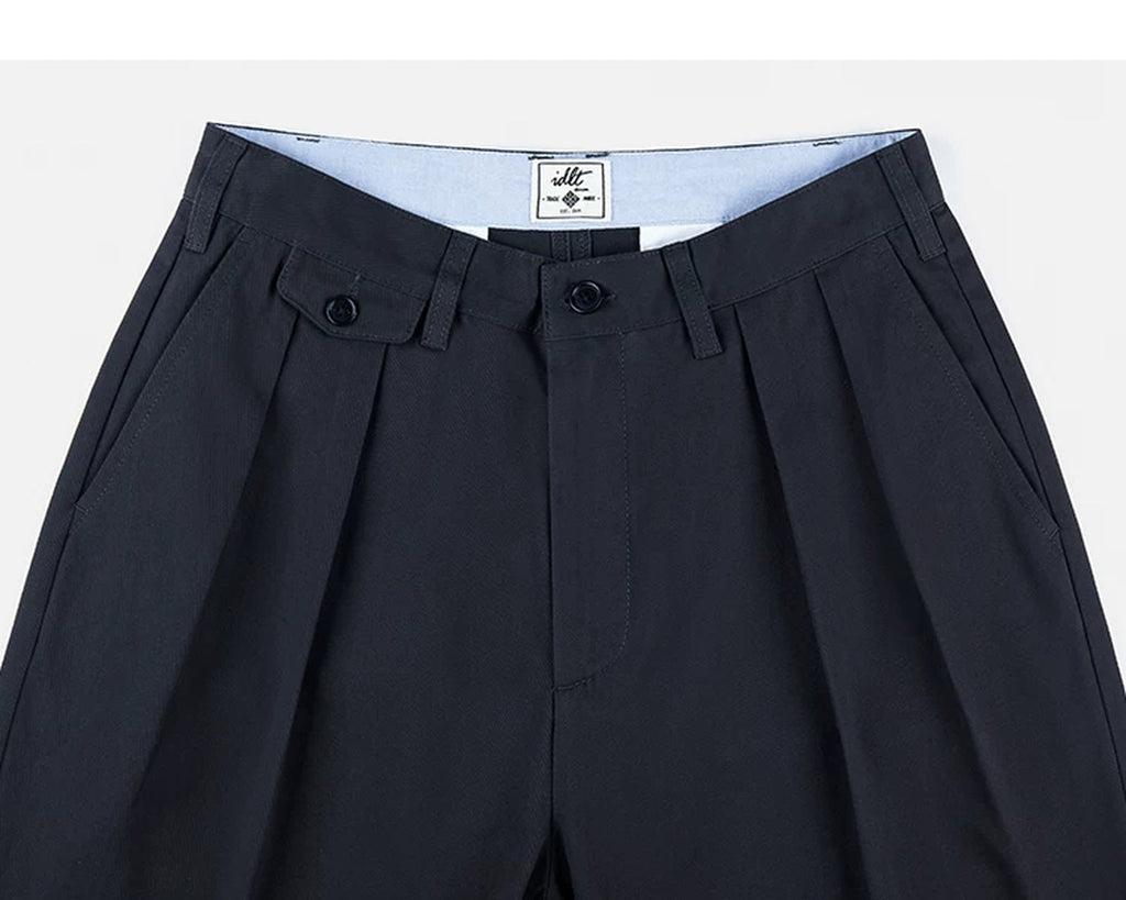 Double-Pleat Tapered Pants - COPPING THREADS - IDLT