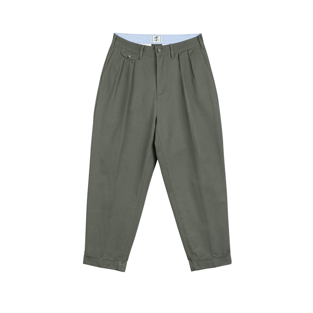 Double-Pleat Tapered Pants - COPPING THREADS - IDLT