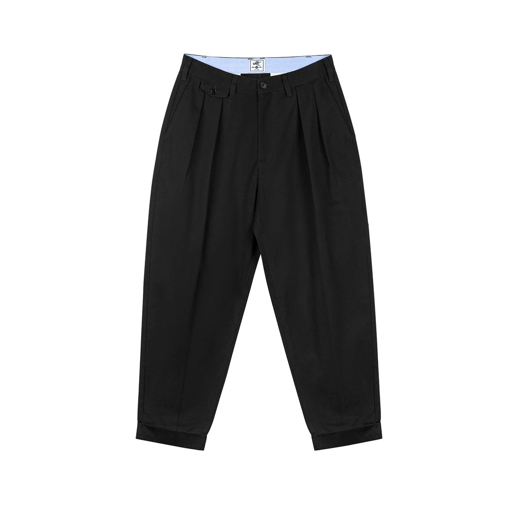Double-Pleat Tapered Pants - COPPING THREADS - IDLT