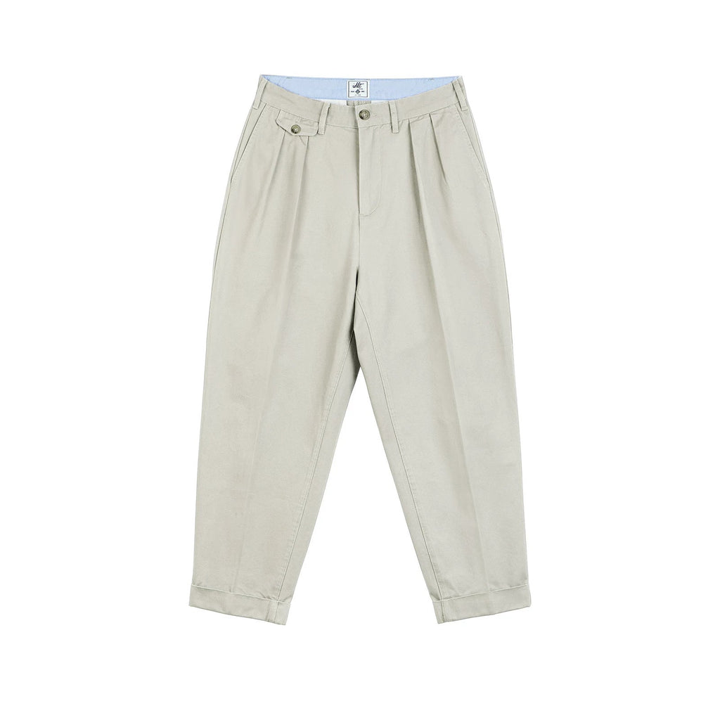 Double-Pleat Tapered Pants - COPPING THREADS - IDLT