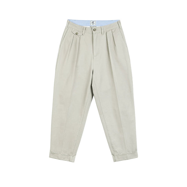 Double-Pleat Tapered Pants - COPPING THREADS - IDLT