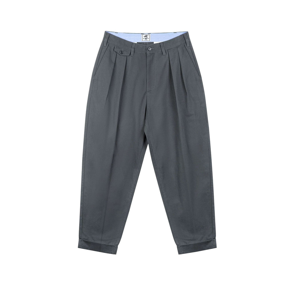 Double-Pleat Tapered Pants - COPPING THREADS - IDLT