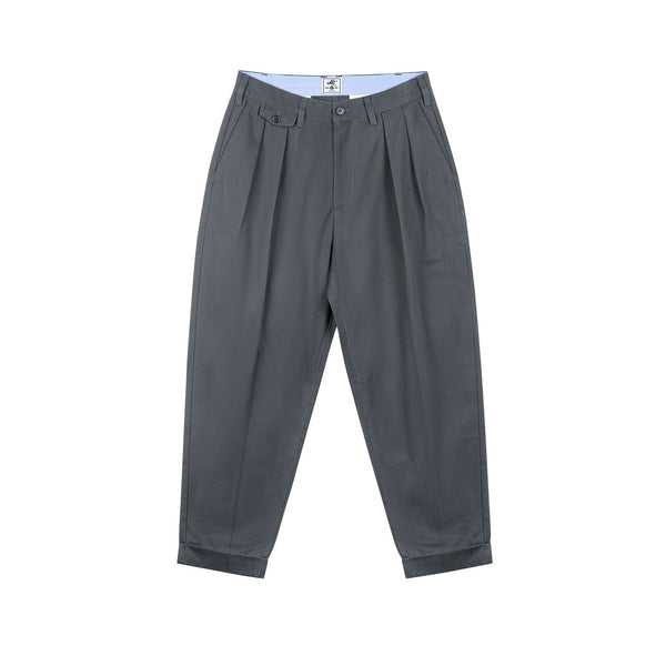 Double-Pleat Tapered Pants - COPPING THREADS - IDLT