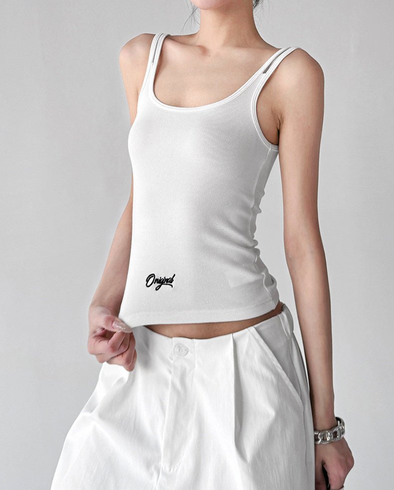 Double-Strap Letter-Logo Tank - CT6641 - COPPING THREADS - CT ORIGINALS