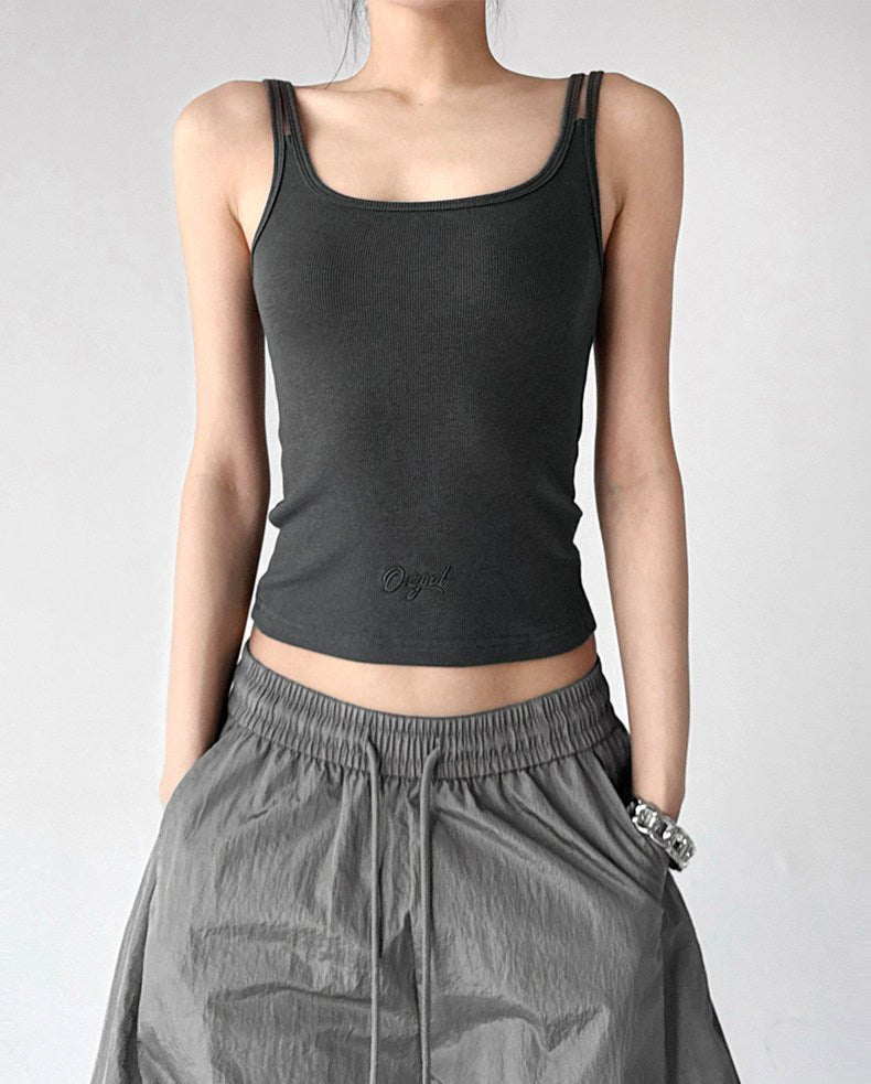 Double-Strap Letter-Logo Tank - CT6641 - COPPING THREADS - CT ORIGINALS 메인 이미지